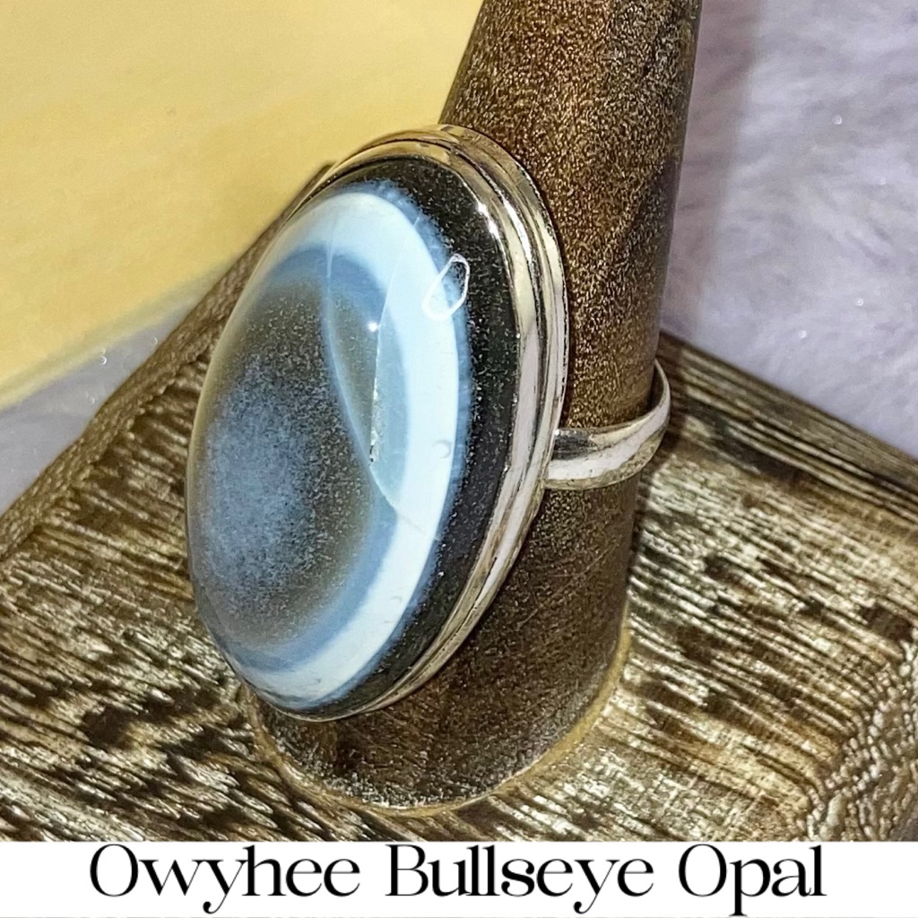 Angelic Owyhee Bullseye Opal Gemstone Chunky Handmade Ring